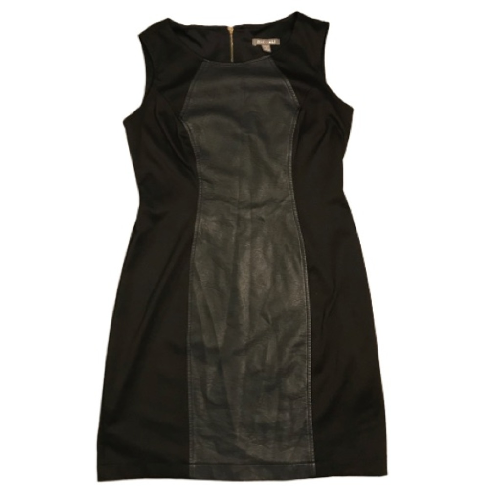 Roz & Ali Women’s Black Pleather Sleeveless Dress